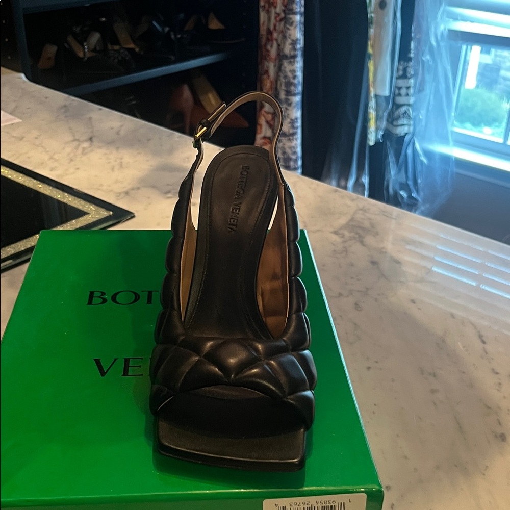 Bottega Veneta Black Quilted Heels